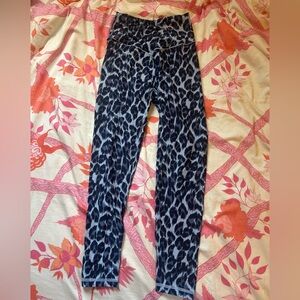 Aerie Blue Leopard Print Leggings
